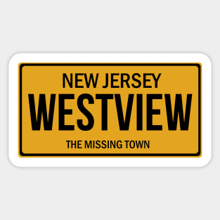 Westview city license plate Sticker